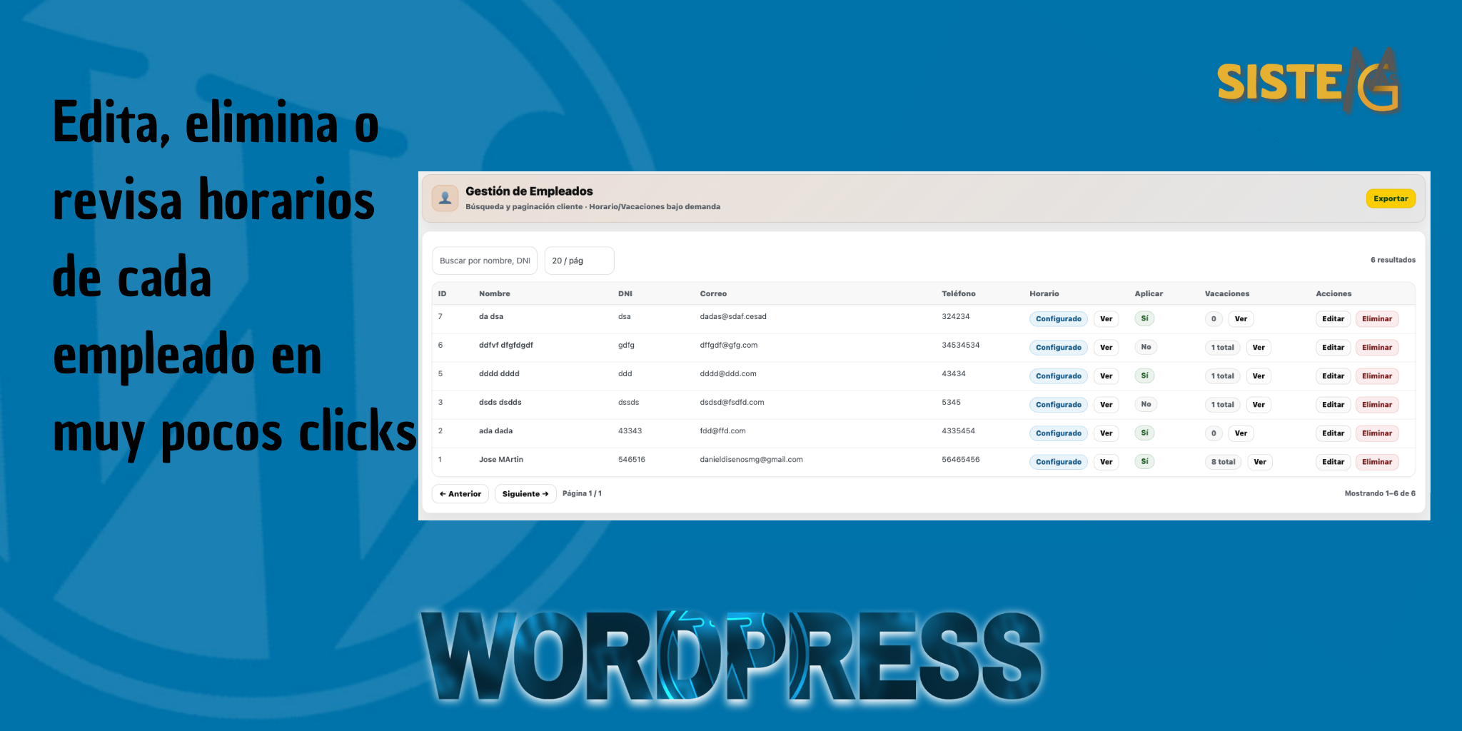 🔍 MG Control Horario - Plugin Plugin Wordpress - Imagen 5