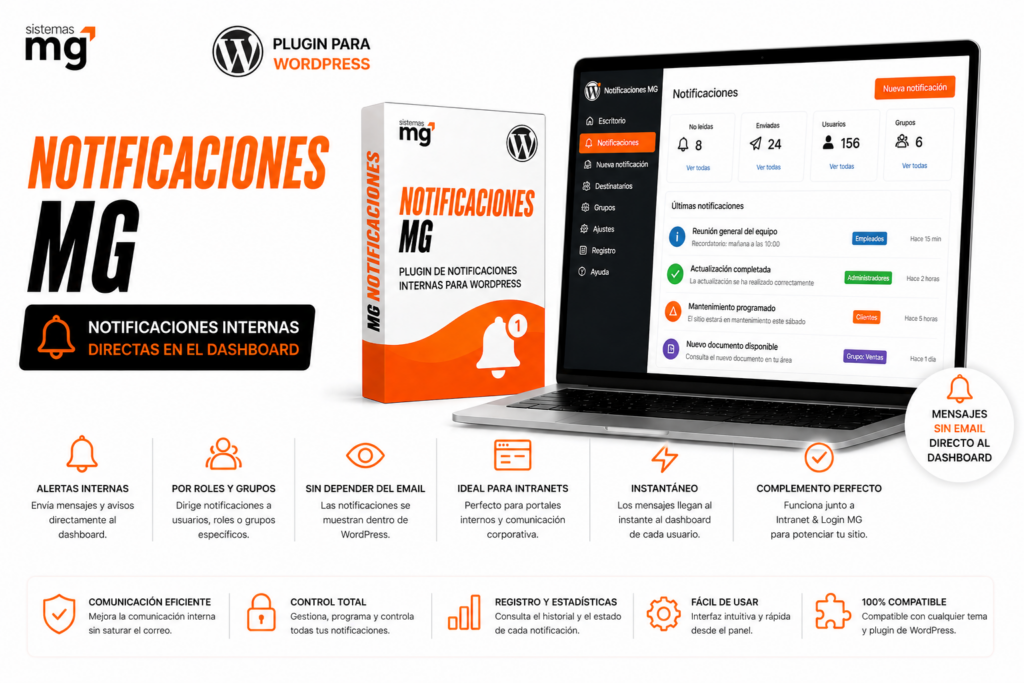 🔔 Notificaciones MG - Plugin Wordpress