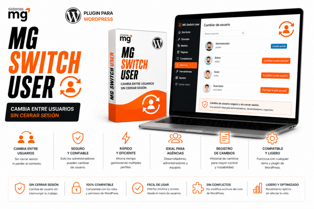 🔁 MG Switch User – Plugin Wordpress