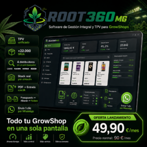 Root360MG – Software de Gestión Integral y TPV para GrowShops (Suite 360)