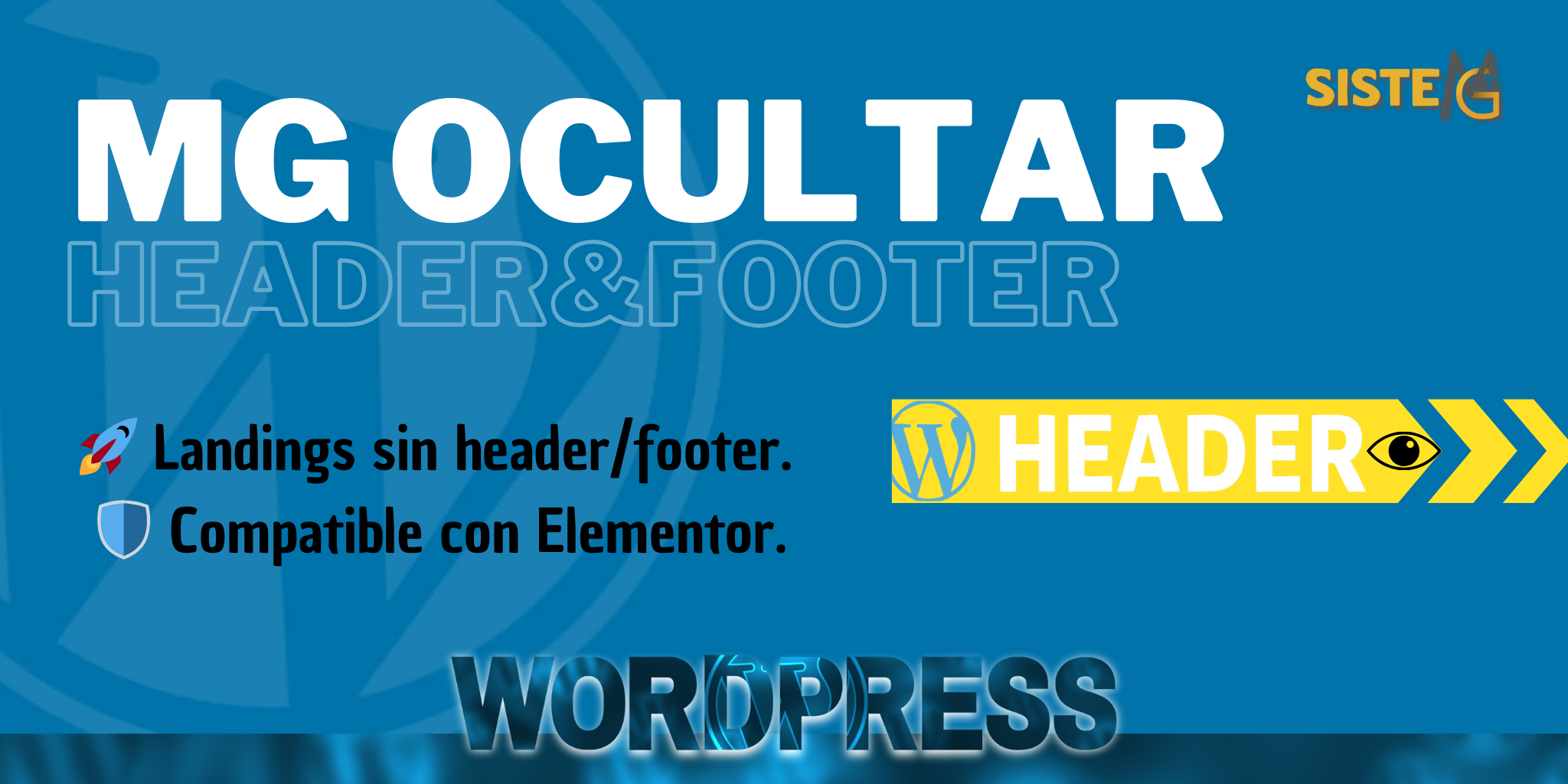 🧩 MG Hide Header/Footer - Plugin Wordpress