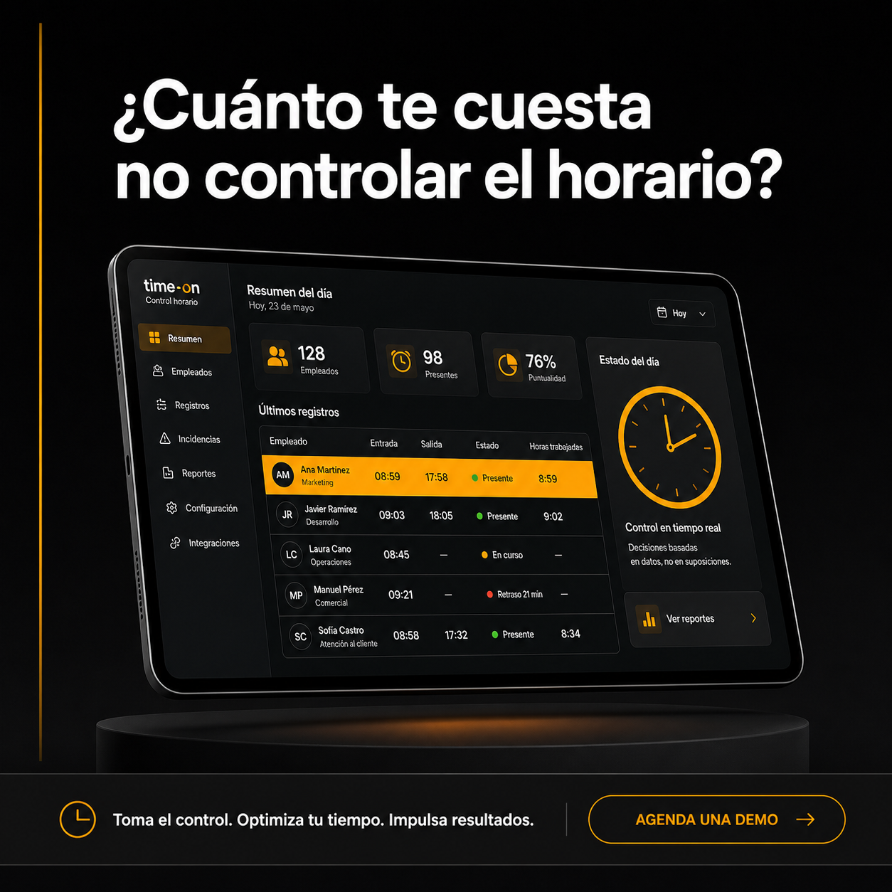 MG Control Horario — Plugin WordPress de registro de presencia laboral