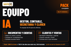🤖 Pack Equipo IA - 360 Sistemas MG - Plataforma Todo en Uno